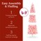 Best Choice Products Pink Pre-Lit Artificial Snow Flocked Pencil Christmas Tree Holiday Decoration